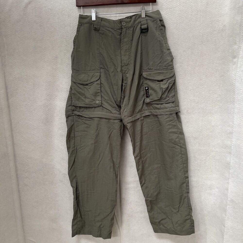 SUISSE SPORT SZ M ￼ khaki Zip Off Cargo Hiking Fishing Convertible Pants Shorts